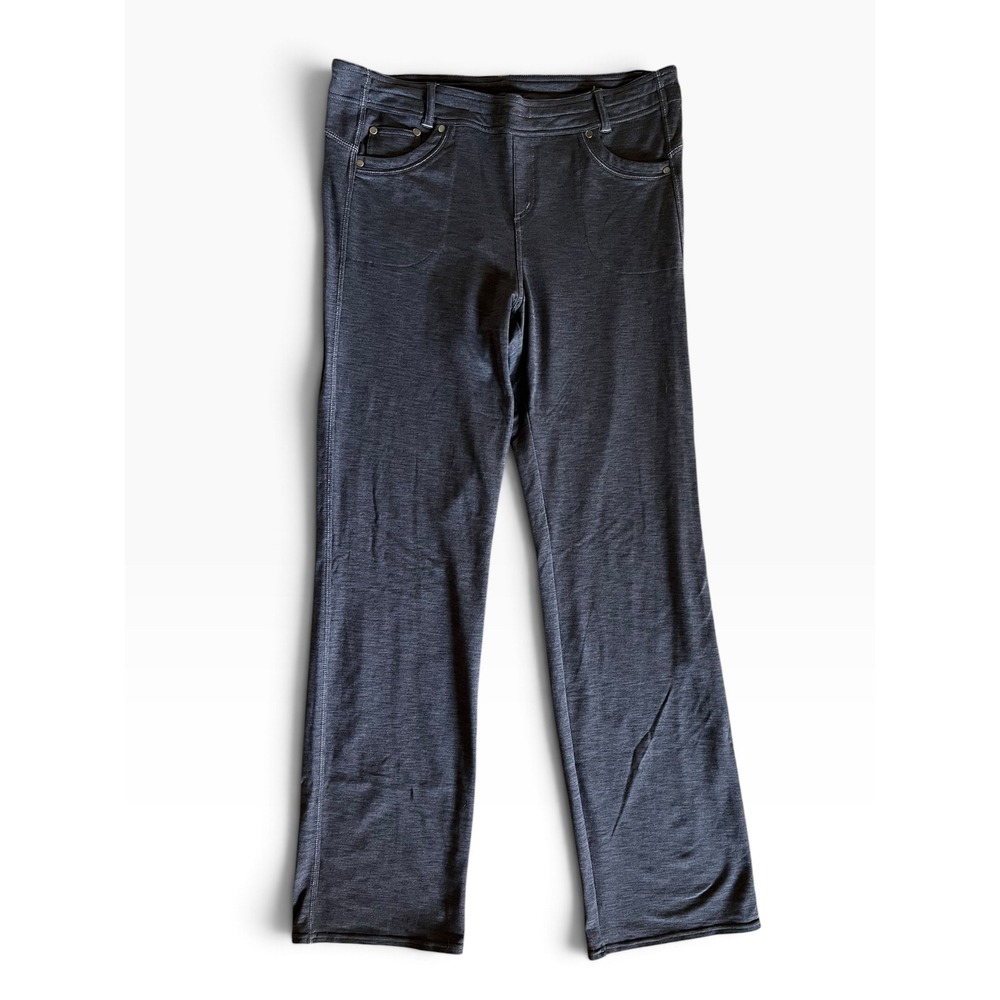 Kuhl Mova Straight Pants Charcoal Gray Heather Knit Pull On Womens Size 14 Reg